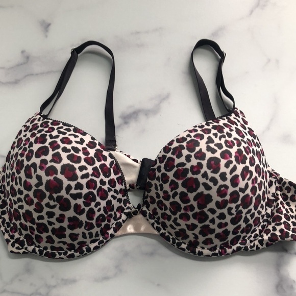 LILY OF FRANCE Animal Print Push-Up Underwire Bra Size 36C - Picture 11 of 11